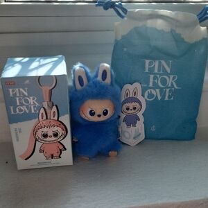 Blue and Pink Bunny Plush Set